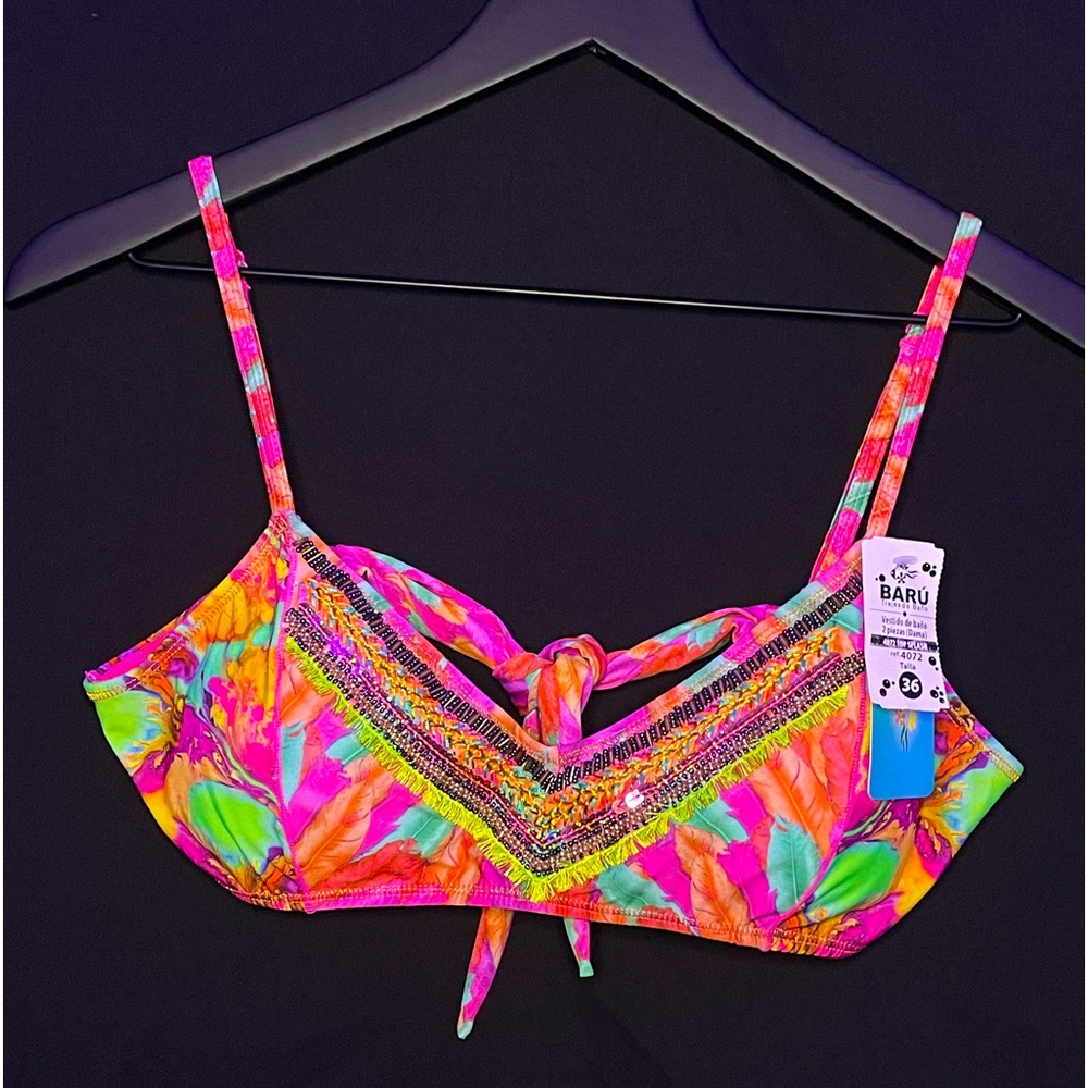 super colorful 2 piece colombian baru swimsuit